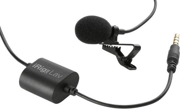 Produktbild: Ansteck Sprach-Mikrofon IK Multimedia MIC LAV &Uuml;bertragungsart (Details):Kabelgebunden inkl. Klammer, inkl. Windschutz