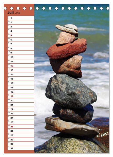 Produktbild: Steinmanderl - Der Steinm&auml;nnchen Geburtstagskalender (Tischkalender 2026 DIN A5 hoch), CALVENDO Monatskalender