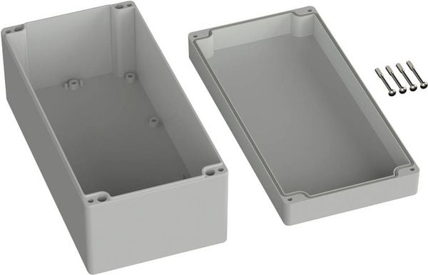 Produktbild: TRU COMPONENTS TC-9065696 Industrie-Geh&auml;use 240.5 x 120 x 100.5 ABS Lichtgrau (RAL 7035) 1 St.