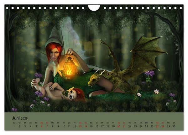 Produktbild: Elfenlichter, die Reise geht weiter (Wandkalender 2026 DIN A4 quer), CALVENDO Monatskalender