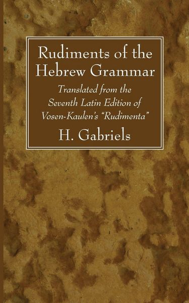 Produktbild: Rudiments of the Hebrew Grammar