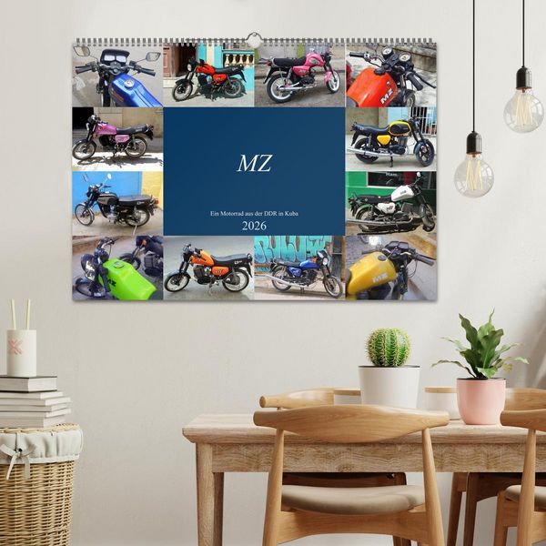 Produktbild: MZ - Ein Motorrad aus der DDR in Kuba (Wandkalender 2026 DIN A2 quer), CALVENDO Monatskalender