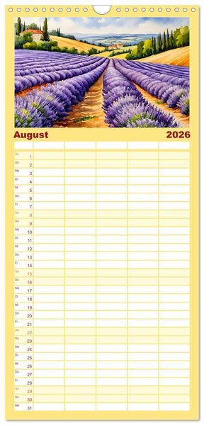 Produktbild: Familienplaner 2026 - Italien - La dolce vita mit 5 Spalten (Wandkalender, 21 x 45 cm) CALVENDO