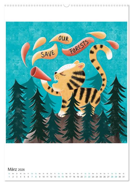 Produktbild: SAVE OUR TREES - B&auml;ume bedeuten Leben (Wandkalender 2026 DIN A2 hoch), CALVENDO Monatskalender