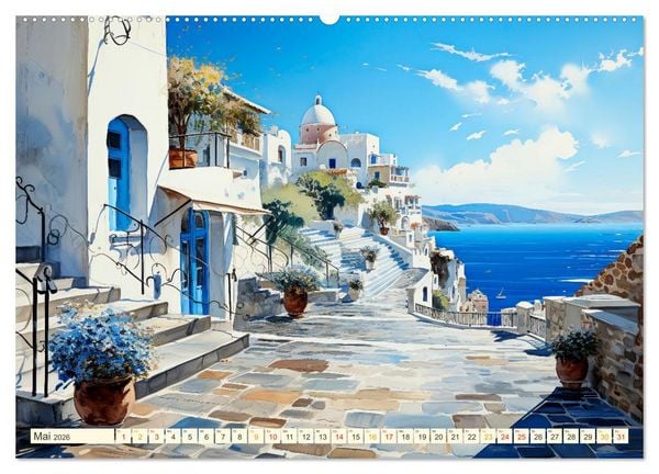 Produktbild: Santorini Inseltr&auml;ume (Wandkalender 2026 DIN A2 quer), CALVENDO Monatskalender