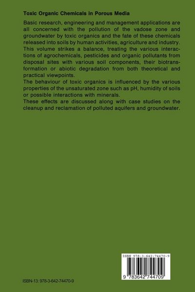 Produktbild: Toxic Organic Chemicals in Porous Media