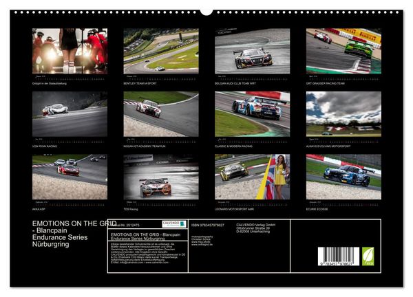 Produktbild: EMOTIONS ON THE GRID - Blancpain Endurance Series N&uuml;rburgring (hochwertiger Premium Wandkalender 2026 DIN A2 quer), Kunstdruck in Hochglanz
