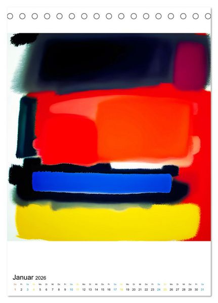 Produktbild: Modern ART Farbkompositionen (Tischkalender 2026 DIN A5 hoch), CALVENDO Monatskalender
