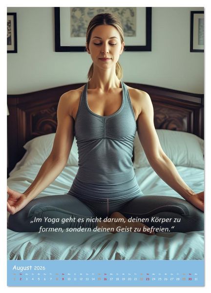 Produktbild: Yoga im Bett (hochwertiger Premium Wandkalender 2026 DIN A2 hoch), Kunstdruck in Hochglanz