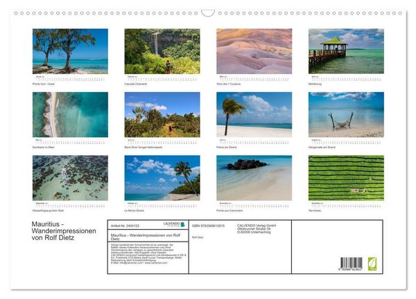 Produktbild: Mauritius - Wanderimpressionen von Rolf Dietz (Wandkalender 2027 DIN A2 quer), CALVENDO Monatskalender