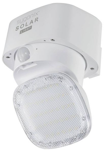 Produktbild: Sygonix SY-4673534 Solar-Au&szlig;enwandleuchte mit Bewegungsmelder LED LED fest eingebaut 20 W Wei&szlig;
