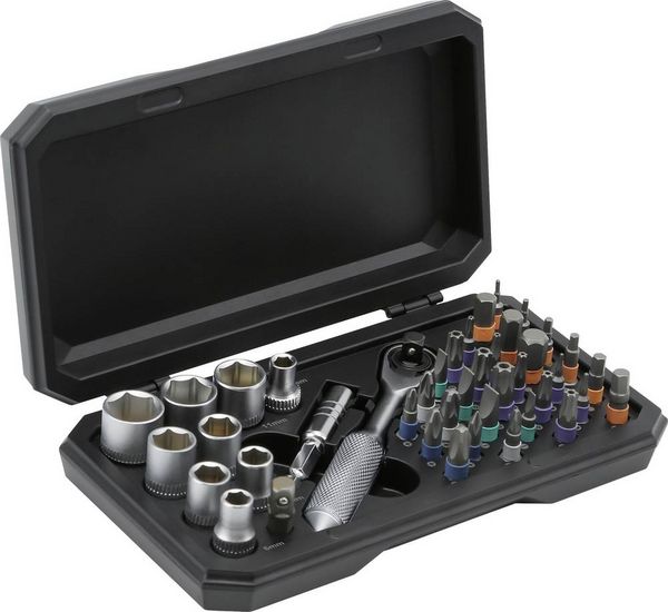 Produktbild: TOOLCRAFT TO-10351635 Bit-Box inkl. Miniknarre