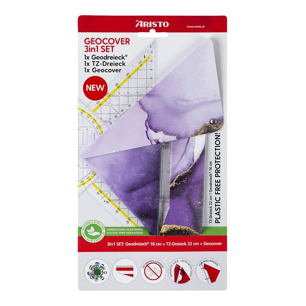 Produktbild: ARISTO Geocover 3 in 1 Geo und TZ Dreieck lavender, 1 x AR1552 und AR1650/2