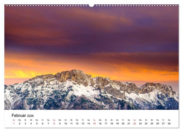 Produktbild: Berchtesgadener Berge im Licht (Wandkalender 2026 DIN A2 quer), CALVENDO Monatskalender
