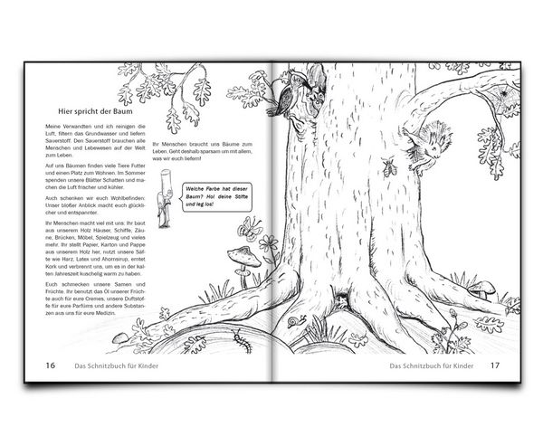 Produktbild: Das Schnitzbuch f&uuml;r Kinder &ndash; Mit Holzbildhauerei
