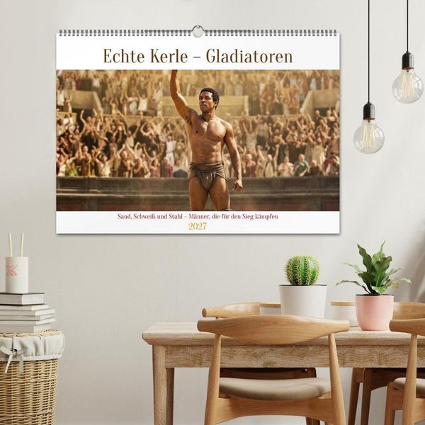 Produktbild: Echte Kerle &ndash; Gladiatoren (Wandkalender 2027 DIN A2 quer), CALVENDO Monatskalender