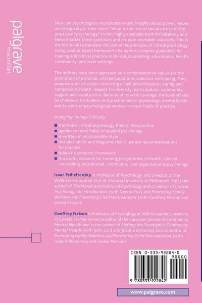 Produktbild: Doing Psychology Critically