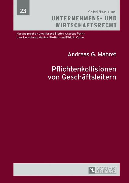 Produktbild: Pflichtenkollisionen von Gesch&auml;ftsleitern