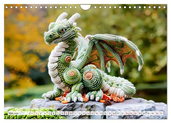 Produktbild: Zauberhafte Wikinger - Nordische Mythologie aus H&auml;kel- und Strickwolle (Wandkalender 2026 DIN A4 quer), CALVENDO Monatskalender