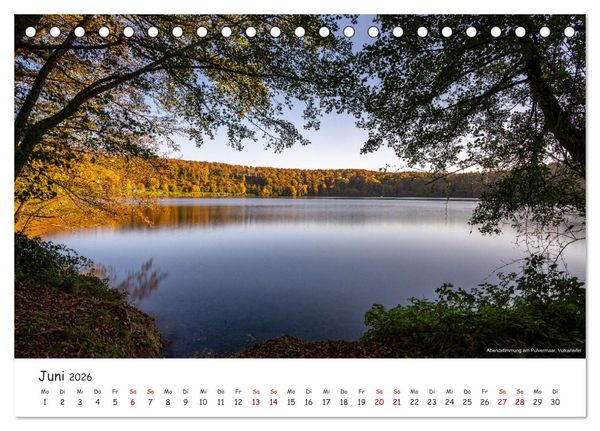 Produktbild: Heimat Entdecken: Eifel - Stille Maare und rauschende Wasser (Tischkalender 2026 DIN A5 quer), CALVENDO Monatskalender