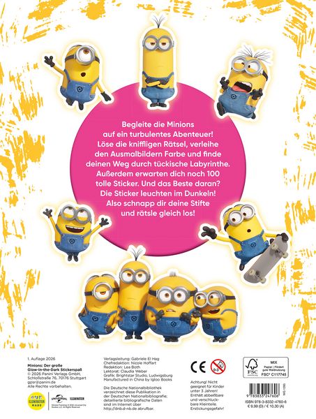 Produktbild: Minions: Der gro&szlig;e Glow-in-the-Dark Stickerspa&szlig;