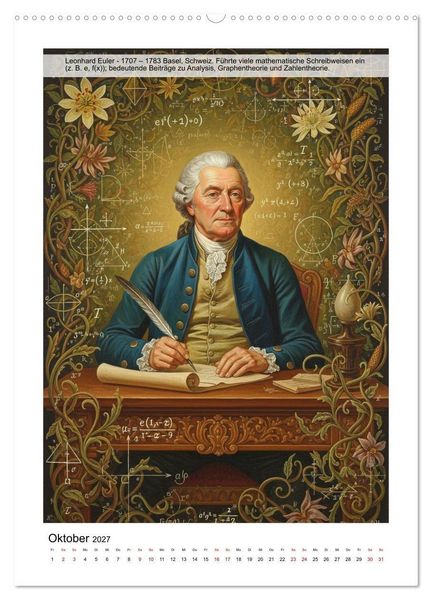 Produktbild: Vision&auml;re der Mathematik (hochwertiger Premium Wandkalender 2027 DIN A2 hoch), Kunstdruck in Hochglanz