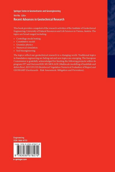 Produktbild: Recent Advances in Geotechnical Research