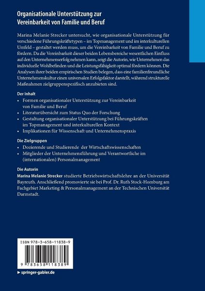 Produktbild: Organisationale Unterst&uuml;tzung zur Vereinbarkeit von Familie und Beruf