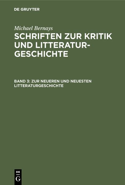 Produktbild: Zur neueren und neuesten Litteraturgeschichte