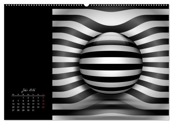 Produktbild: Optische Kunst im Quadrat (Wandkalender 2026 DIN A2 quer), CALVENDO Monatskalender