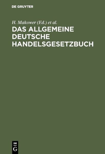 Produktbild: Das allgemeine Deutsche Handelsgesetzbuch