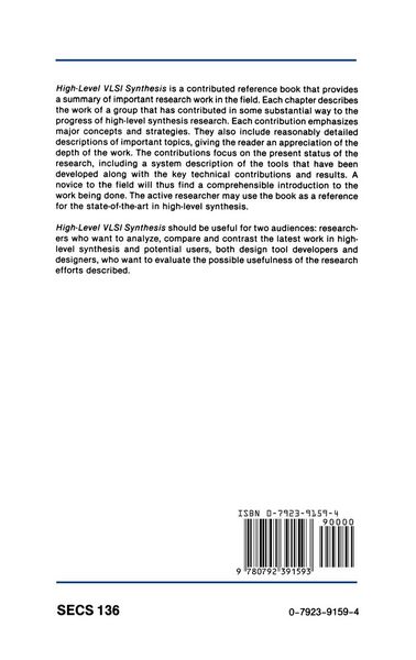 Produktbild: High-Level VLSI Synthesis