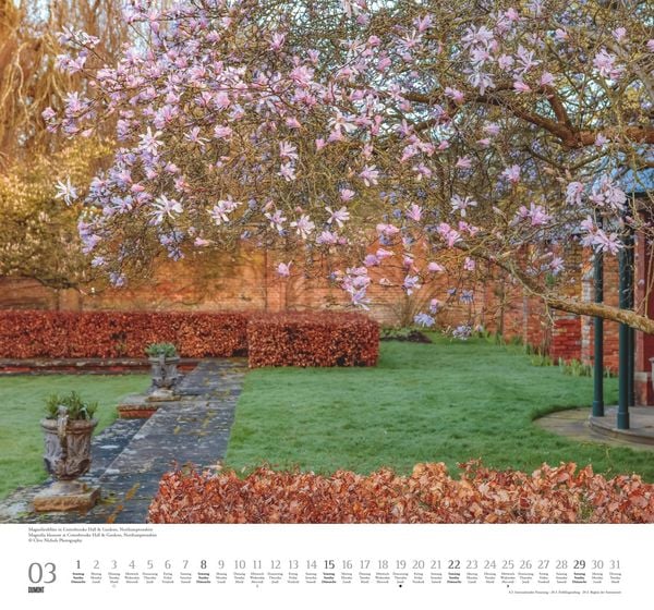 Produktbild: Englische Gärten 2026 – DUMONT Garten-Kalender – mit allen wichtigen Feiertagen – Format 38,0 x 35,5 cm