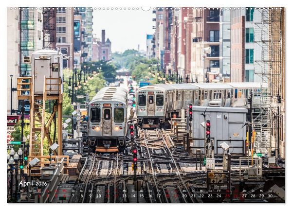 Produktbild: Chicago - Stadt der Ebenen (hochwertiger Premium Wandkalender 2026 DIN A2 quer), Kunstdruck in Hochglanz