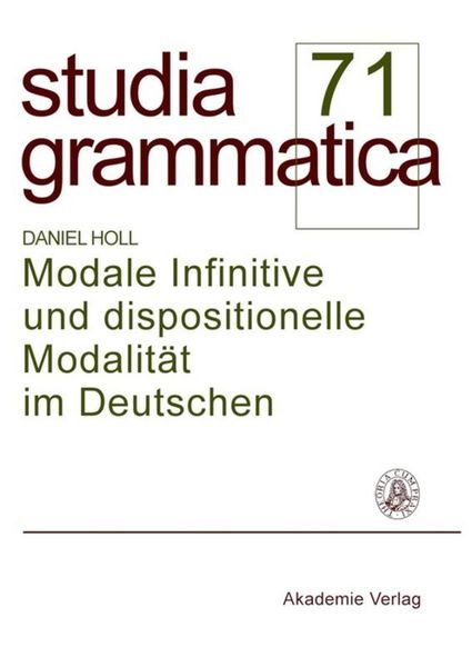 Produktbild: Modale Infinitive und dispositionelle Modalit&auml;t im Deutschen