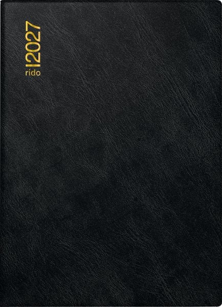 Produktbild: rido/id&eacute; 7018242907 Taschenkalender Mod. Technik III 2027 A6, Kunststoff, schwarz