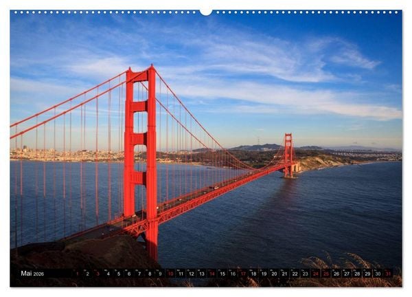 Produktbild: Golden Gate Bridge (hochwertiger Premium Wandkalender 2026 DIN A2 quer), Kunstdruck in Hochglanz