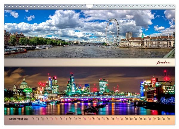 Produktbild: Europ&auml;ische Metropolen - Panoramen (Wandkalender 2026 DIN A3 quer), CALVENDO Monatskalender