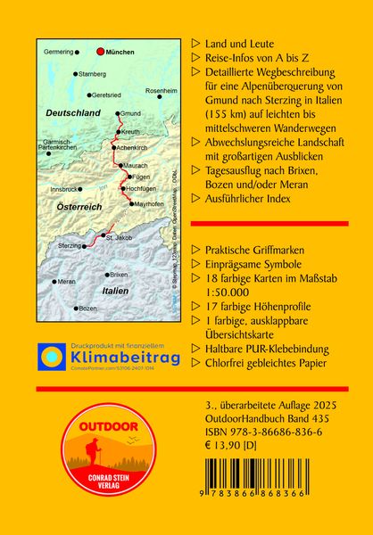 Produktbild: Tegernsee – Sterzing über die Alpen in 8 Etappen