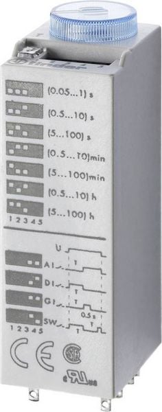 Produktbild: Finder 85.02.0.012.0000 85.02.0.012.0000 Zeitrelais 12 V DC/AC 1 St. Zeitbereich: 0.05 - 360000 s 2 Wechsler
