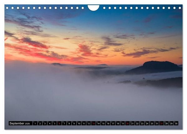Produktbild: Nebelwelten S&auml;chsische Schweiz (Wandkalender 2026 DIN A4 quer), CALVENDO Monatskalender