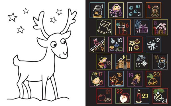 Produktbild: Das gro&szlig;e Adventskalender Kritzel-Kratzel Buch