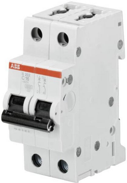 Produktbild: ABB 2CDS252001R0164 S202-C16 Leitungsschutzschalter 2polig