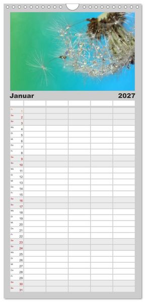 Produktbild: Familienplaner 2027 - Puste mal! mit 5 Spalten (Wandkalender, 21 x 45 cm) CALVENDO