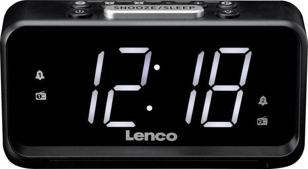Produktbild: Lenco Tischradio FM, AM UKW, USB Weckfunktion Schwarz