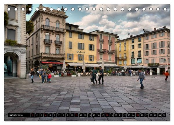 Produktbild: Lugano - Perle im Tessin (Tischkalender 2026 DIN A5 quer), CALVENDO Monatskalender