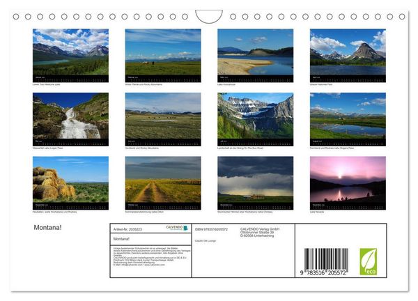 Produktbild: Montana! (Wandkalender 2026 DIN A4 quer), CALVENDO Monatskalender