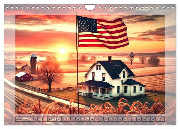 Produktbild: L'esprit am&eacute;ricain - Un hommage aux &Eacute;tats-Unis. (Calendrier mural 2026 DIN A4 vertical), CALVENDO calendrier mensuel
