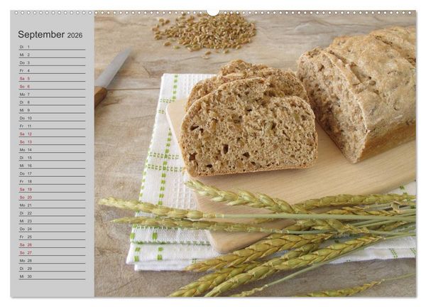 Produktbild: Frisch gebackene Brote und Br&ouml;tchen (hochwertiger Premium Wandkalender 2026 DIN A2 quer), Kunstdruck in Hochglanz