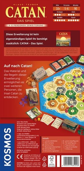 Produktbild: CATAN - Das Spiel - Erweiterung f&uuml;r 5-6 Personen